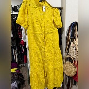 Gap yellow maxi dress